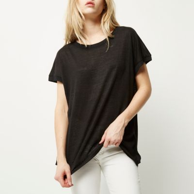 Black square fit t-shirt
